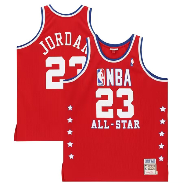 Men's Chicago Bulls #23 Michael Jordan Red 1989 All-Star Stitched Jersey Men's Chicago Bulls #23 Michael Jordan Red 1989 All-Star Stitched Jersey